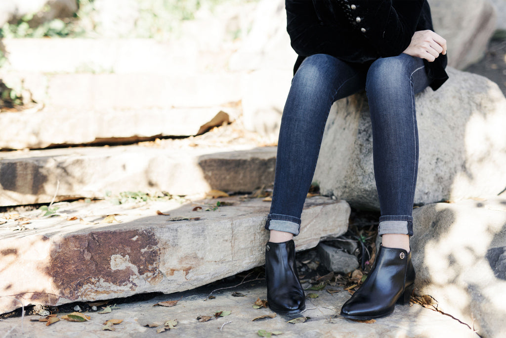 Daphne Black Bootie - Rhea Footwear - 5